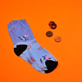 6357 1PAIR SOCKS PRINTED TRENDY MULTIPLE DESIGNER SOCKS