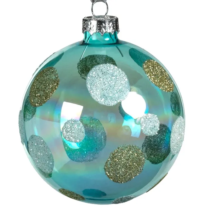 Arctic Aqua Glass Ornament Set