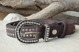 Brown leather belt