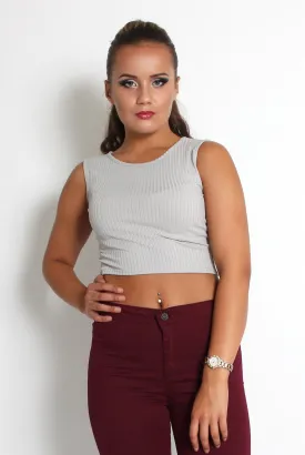 Cami Grey Crop Top