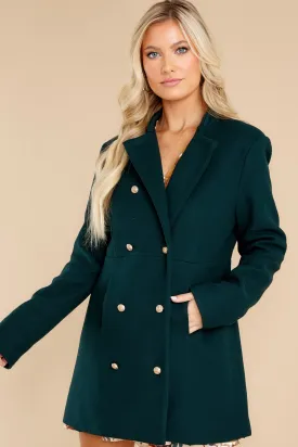 Chic Comfort Dark Green Coat