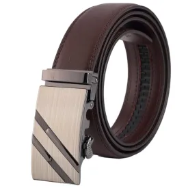 Classy Men Brown Leather Suit Belt