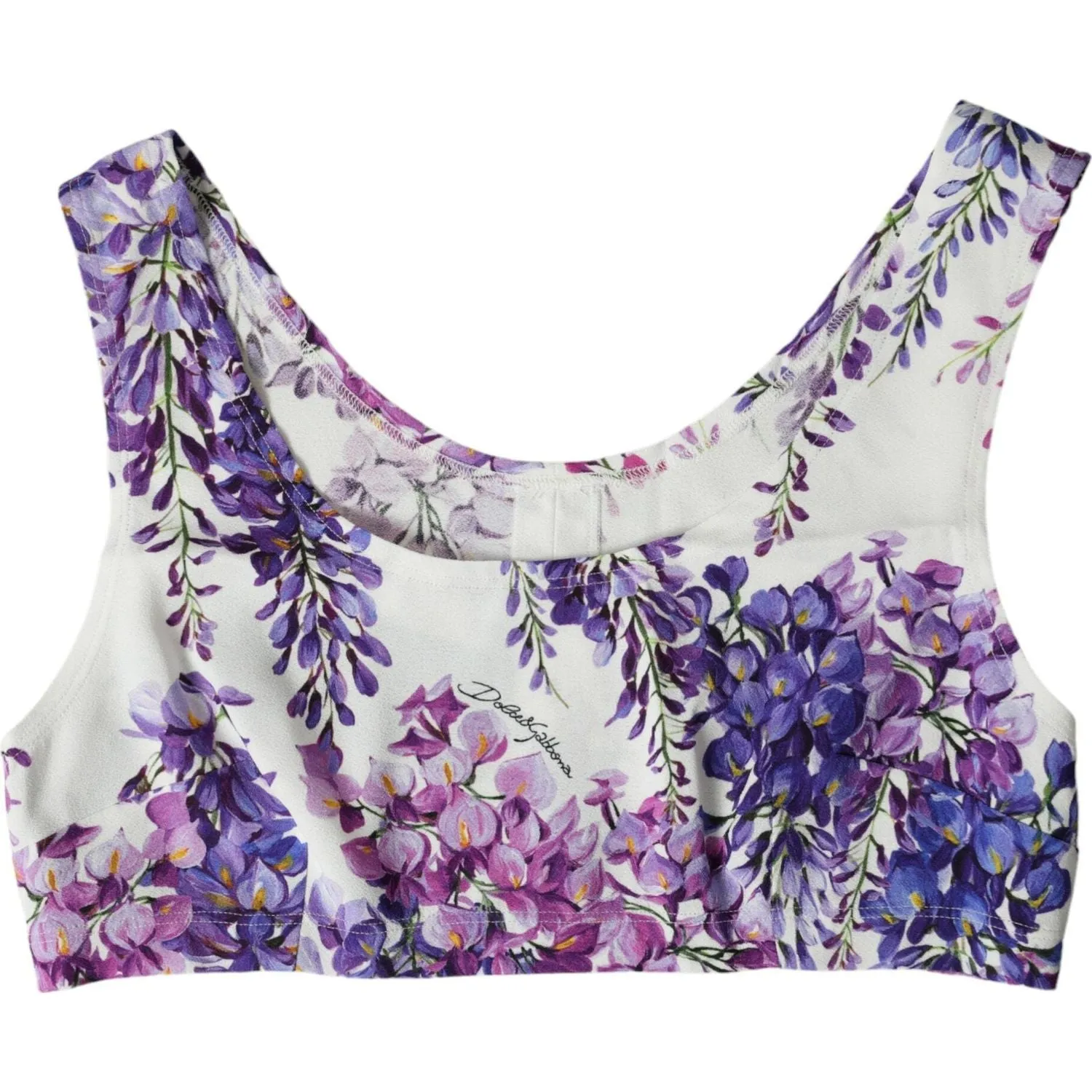 Dolce & Gabbana Elegant Floral Cropped Top