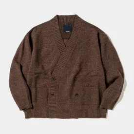 Double Knit Cardigan (Brown) / MW-KT23201