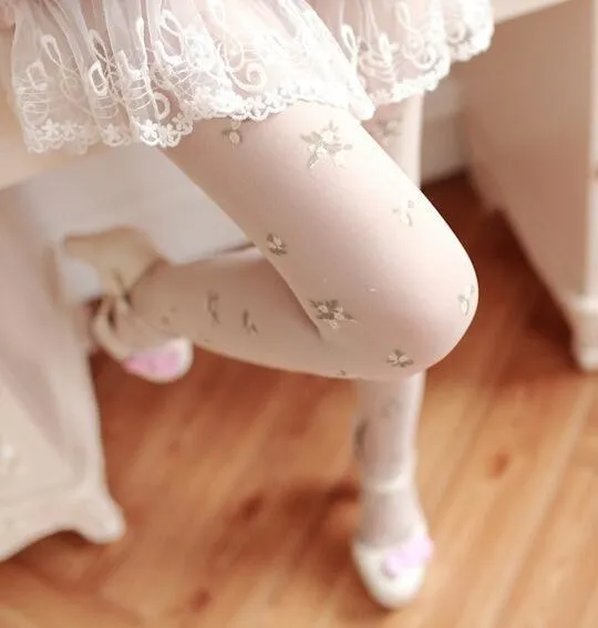 Elegant Floral Tights