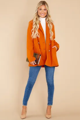 Fit For A Queen Burnt Orange Coat