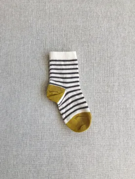 kids crew sock in striped cream