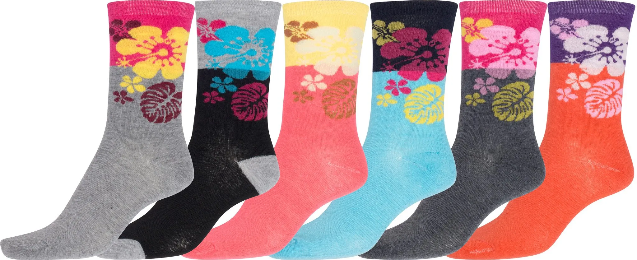 Sakkas Women's Poly Blend Soft and Stretchy Crew Pattern Socks Assorted 6-pack