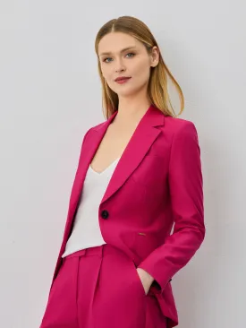 Single-Breasted Suit Blazer In Rayon Blend