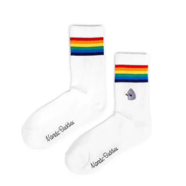 The Groke Retro Ladies Socks - White