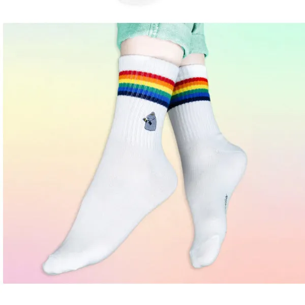 The Groke Retro Ladies Socks - White