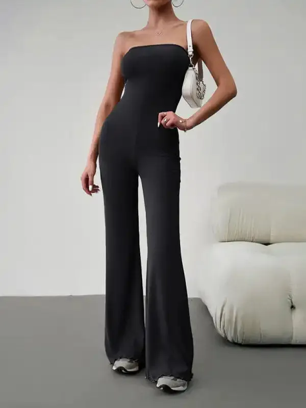 Women’s Elegant Temperament Slim Sexy Tube Top Jumpsuit