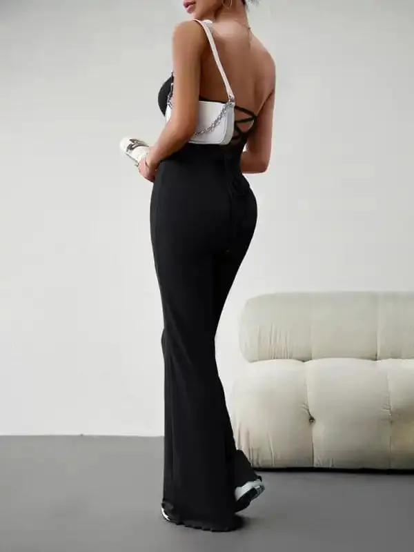 Women’s Elegant Temperament Slim Sexy Tube Top Jumpsuit