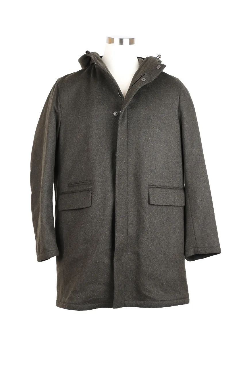 Wool Parka Jacket w/ Hood